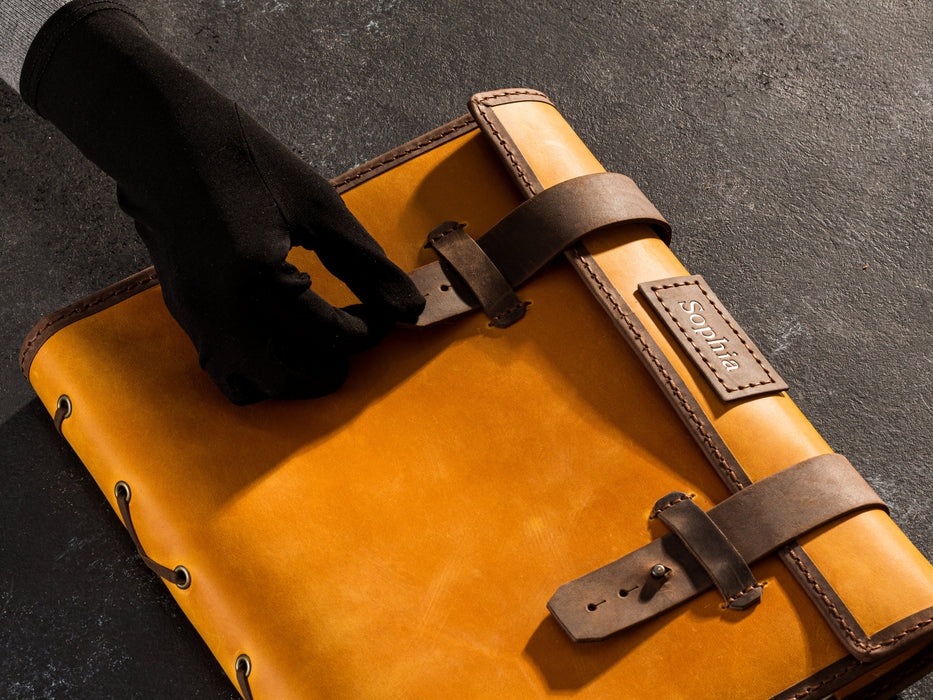 Travel Sketchbook Organizer | Leather Cover for A4 Sketchbooks and Journals