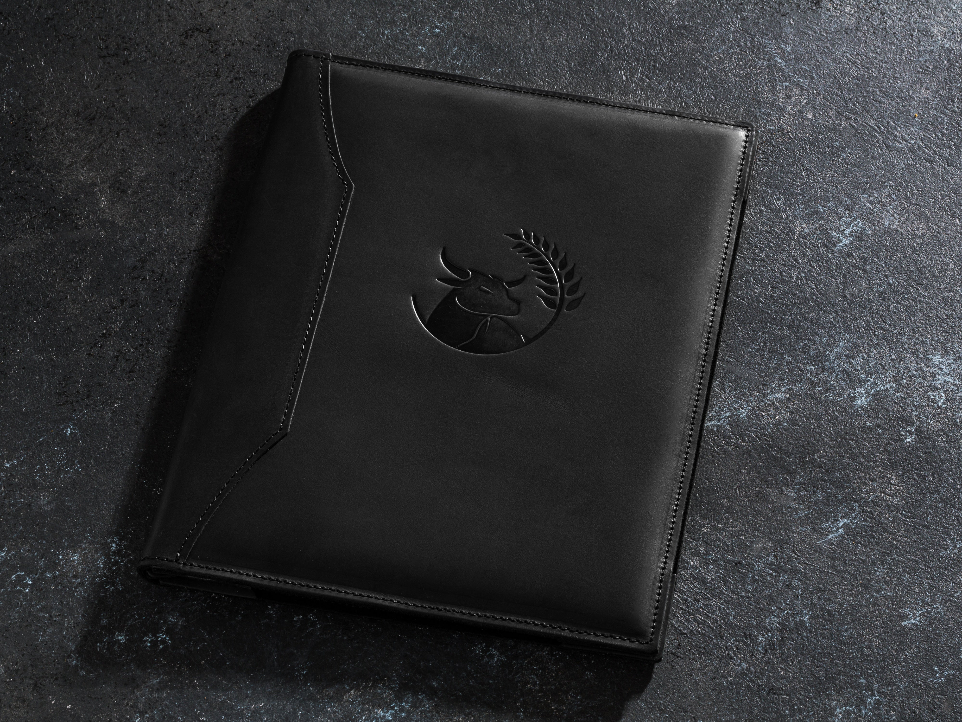Personalized Leather Menu Binder for Restaurants & Cafes