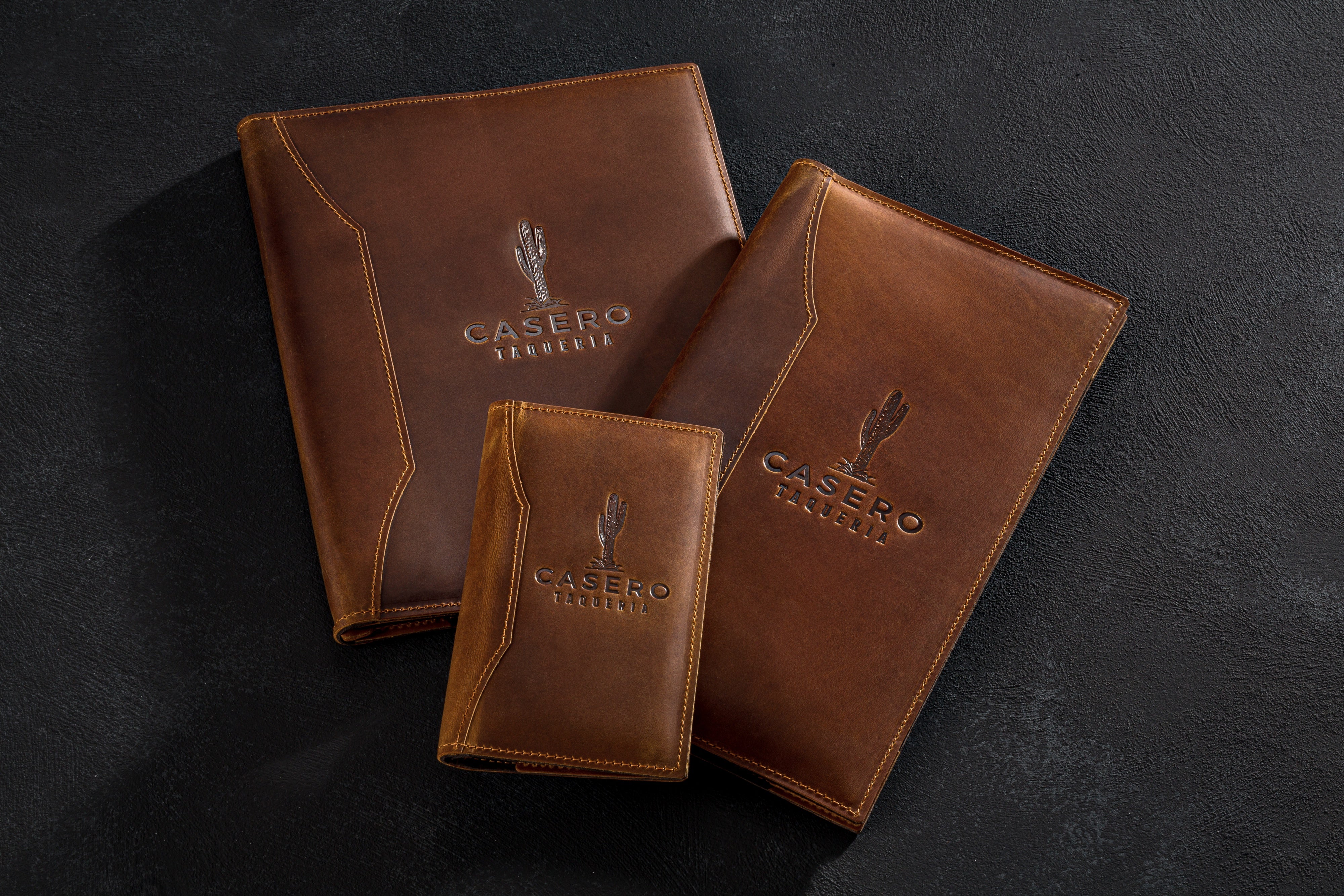 Elegant Leather Menu Portfolio – Perfect for Wine & Drink Menus