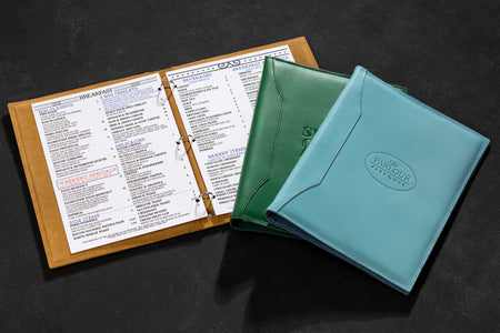 Luxury Leather Menu Covers – Restaurant Branding Ready