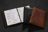 Premium Leather Menu Organizer with Interior Ring Binders