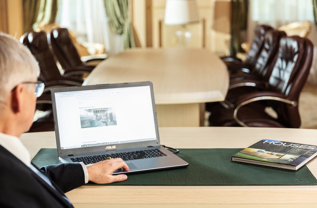 Premium Green Thick Leather Desk Pad 4mm | For Those Who Value Substance