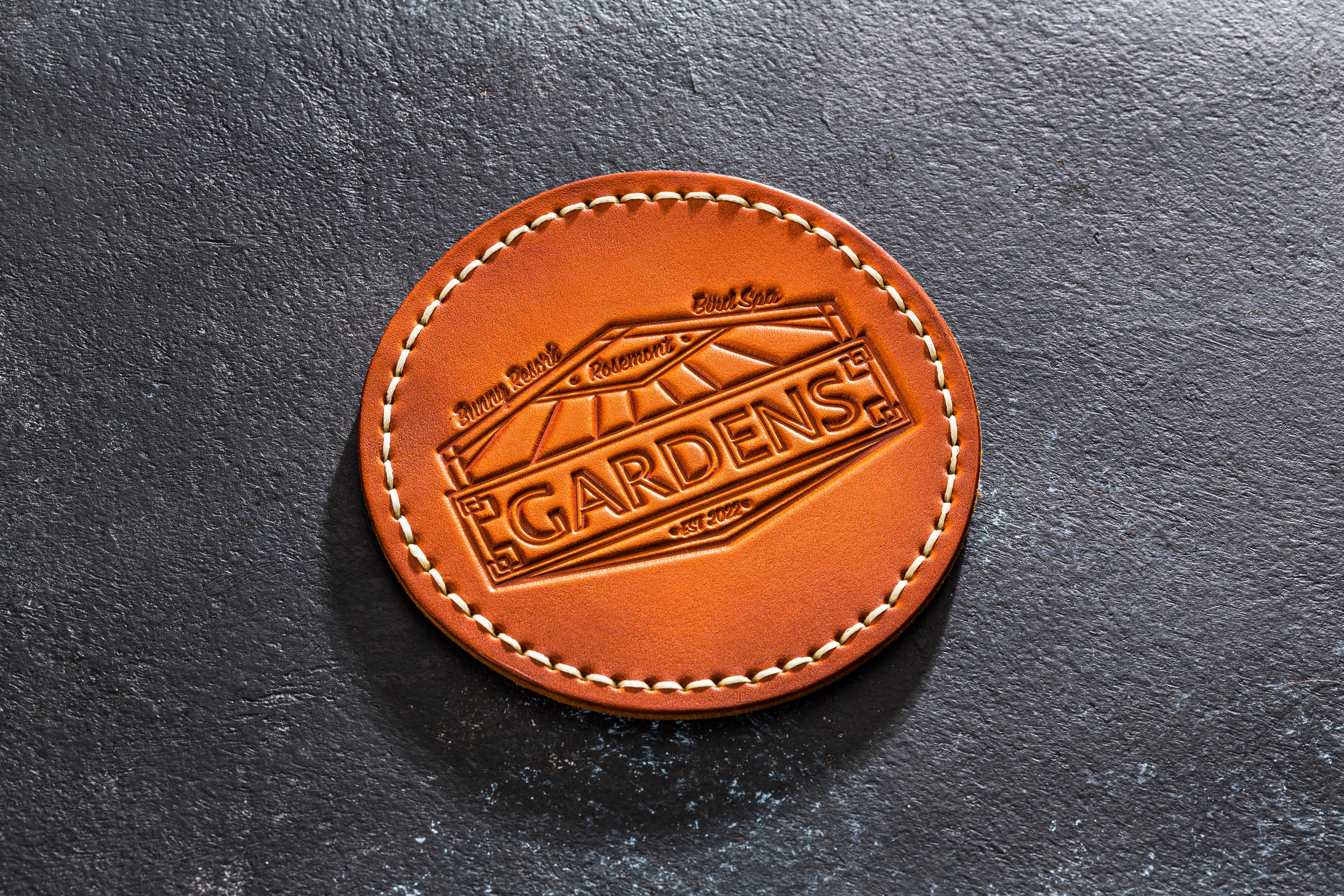 Set of 4 Leather Coasters Personalized by your logo  – Elegant Table Protection with Style