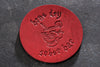 Red Leather Coaster Set – Personalized Drink Coasters with Logo or Monogram