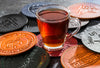 Rustic Leather Coasters Set – Ideal for Bars, Offices, and Homes