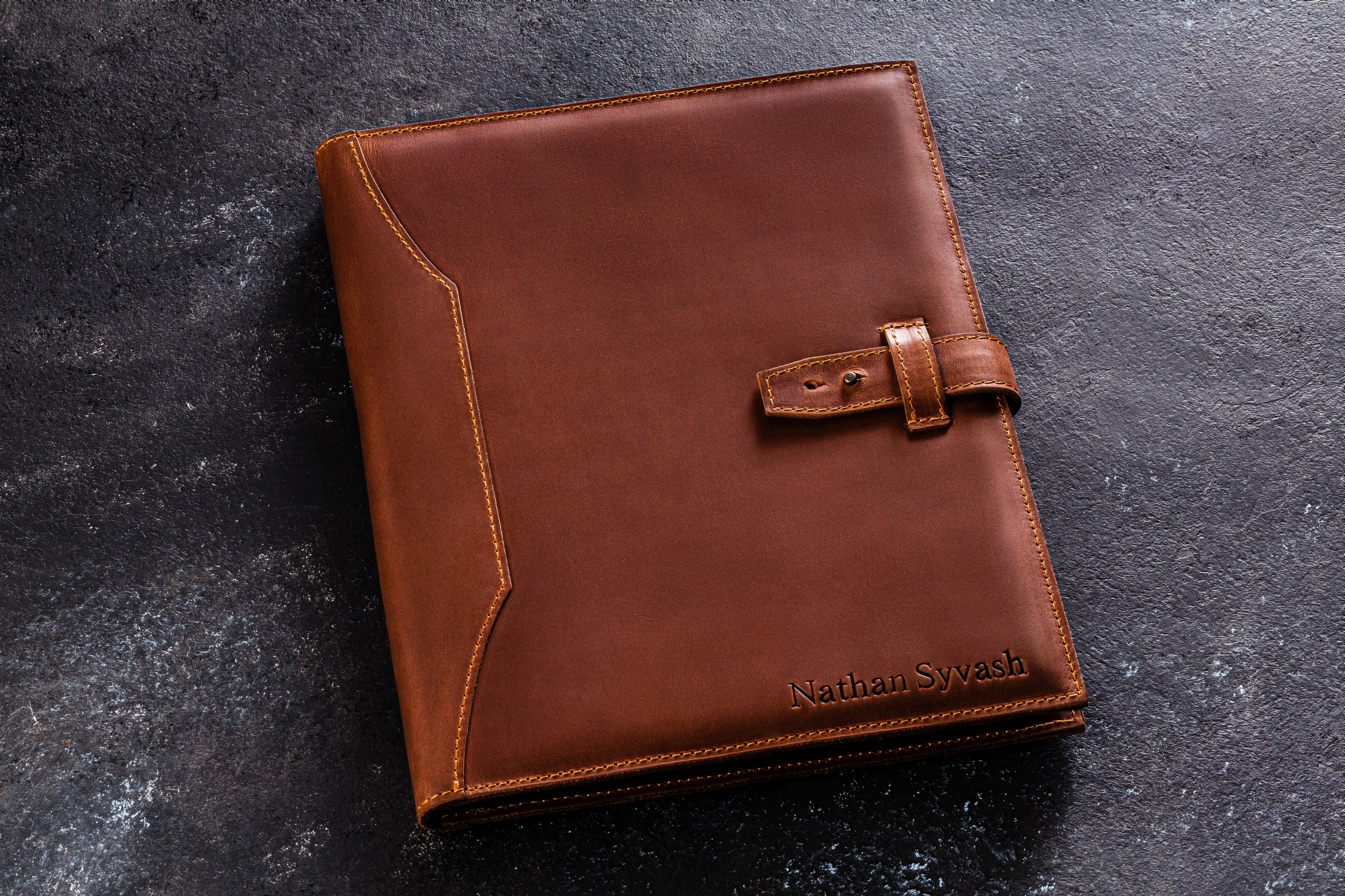 Mureli Cognac Leather Business Organizer – Classic with Character