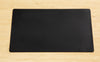 black thread Soft Black Leather Desk mat