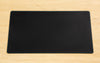 blue thread Soft Black Leather Desk mat