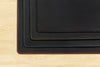 Soft Black Leather Desk Pad blue green red black thread