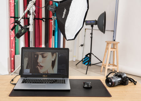 Soft Black Leather Desk Pad