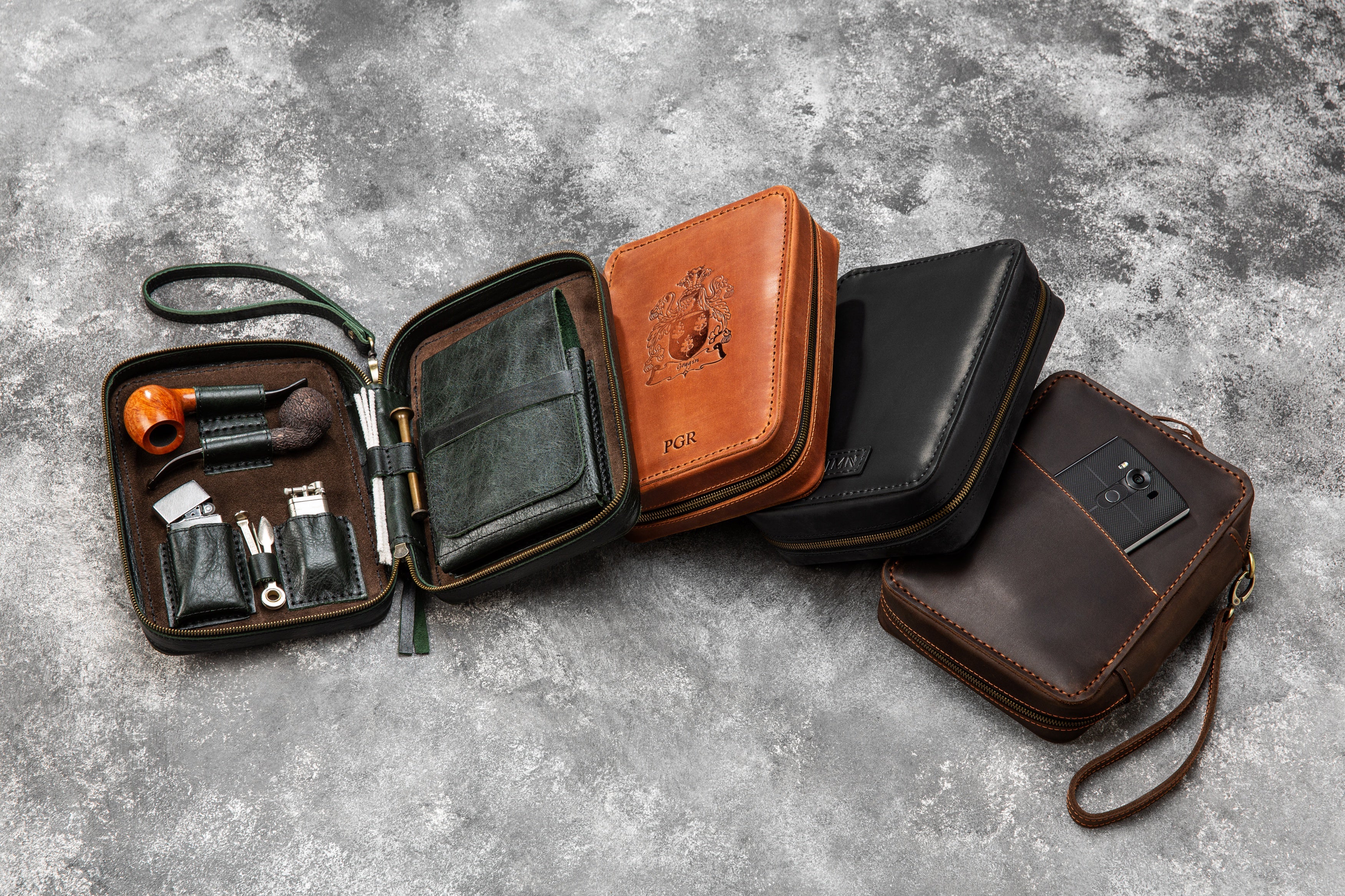 Basic Leather Pipe Case — Everything You Need, Always with You | Add your engraving