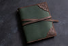 Handcrafted leather drawing set with suede interior