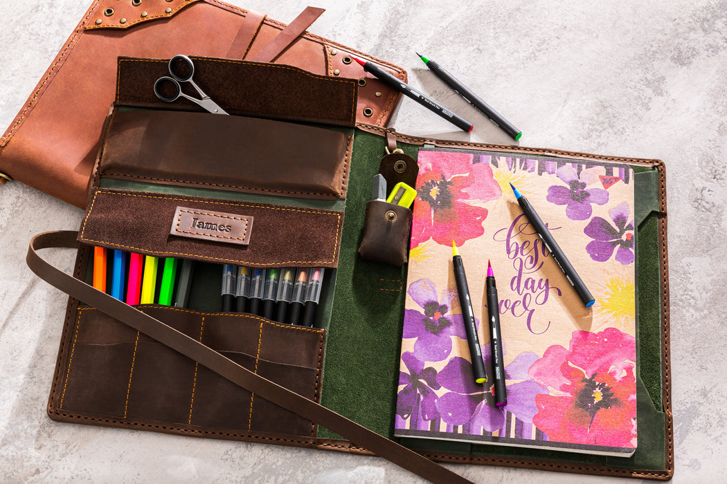 Interior pockets for tools and art supplies