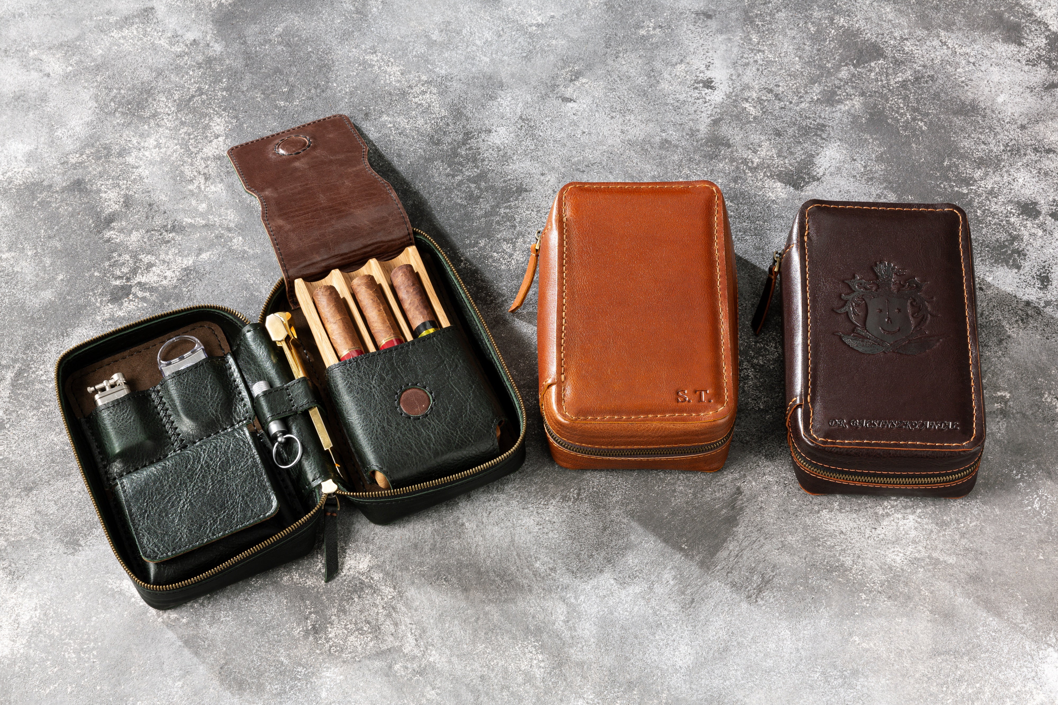 Noble Green Cigar Case from the Hephaestus Series — Style and Functionality in Every Detail