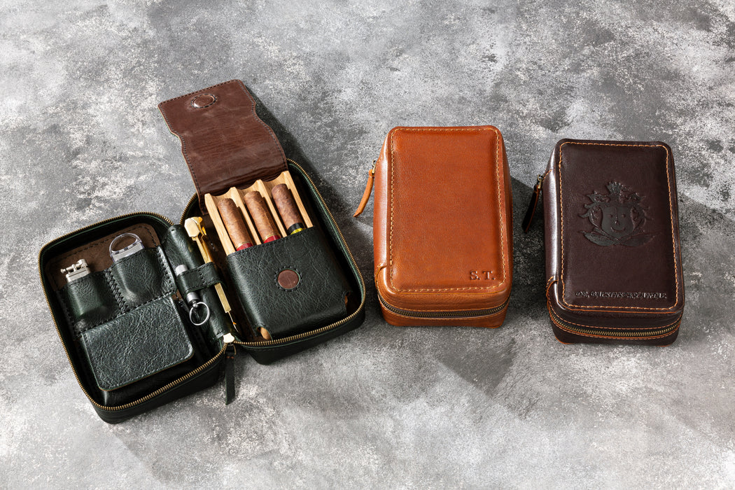 Noble Green Cigar Case from the Hephaestus Series — Style and Functionality in Every Detail