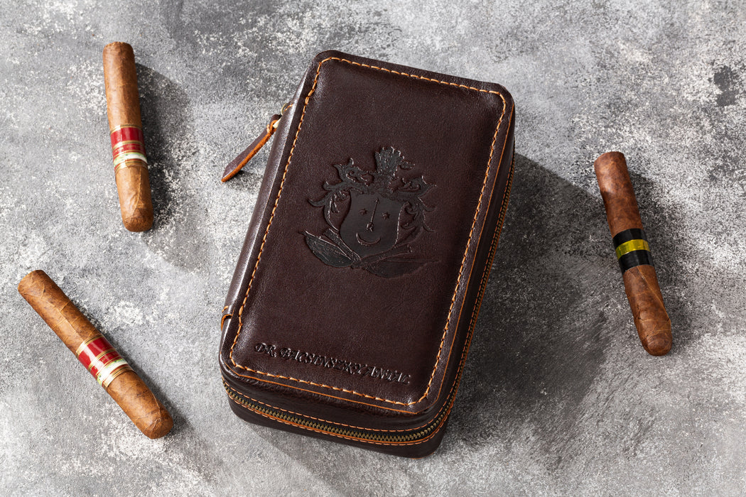 Dark Brown Cigar Case from the Hephaestus Series — Style and Functionality in Every Detail