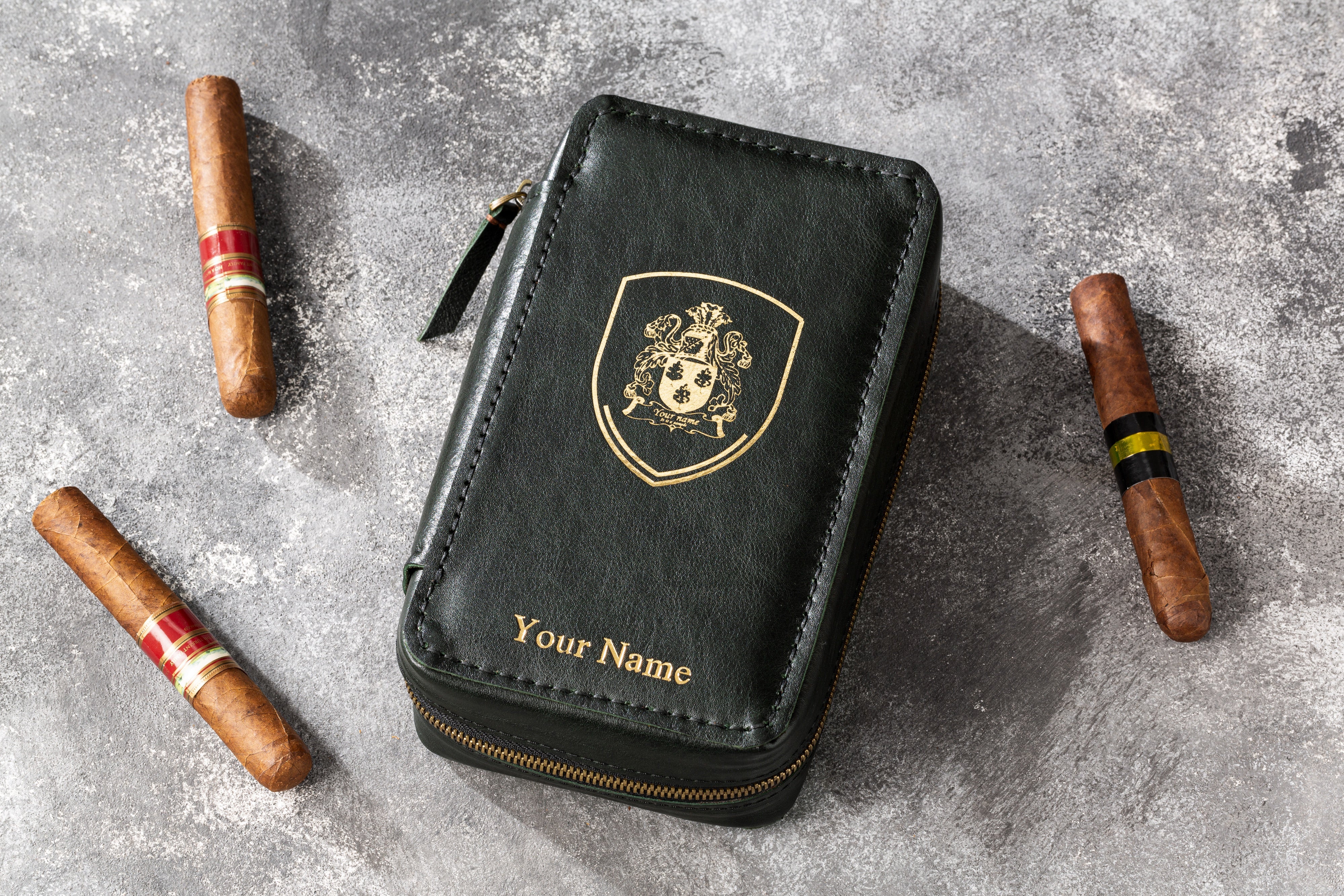 Noble Green Cigar Case from the Hephaestus Series — Style and Functionality in Every Detail