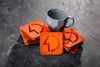 Mureli Workshop personalized corporate coasters, square leather drink mats