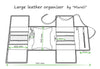 Classic brown leather sketch organizer | Mureli Workshop