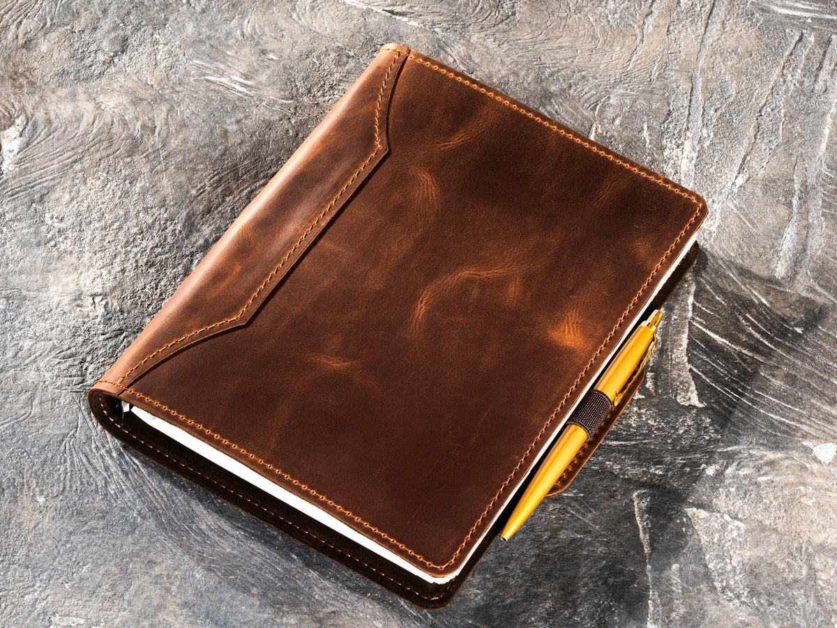 Personalized Leather Notebook with Name, Initials or Logo