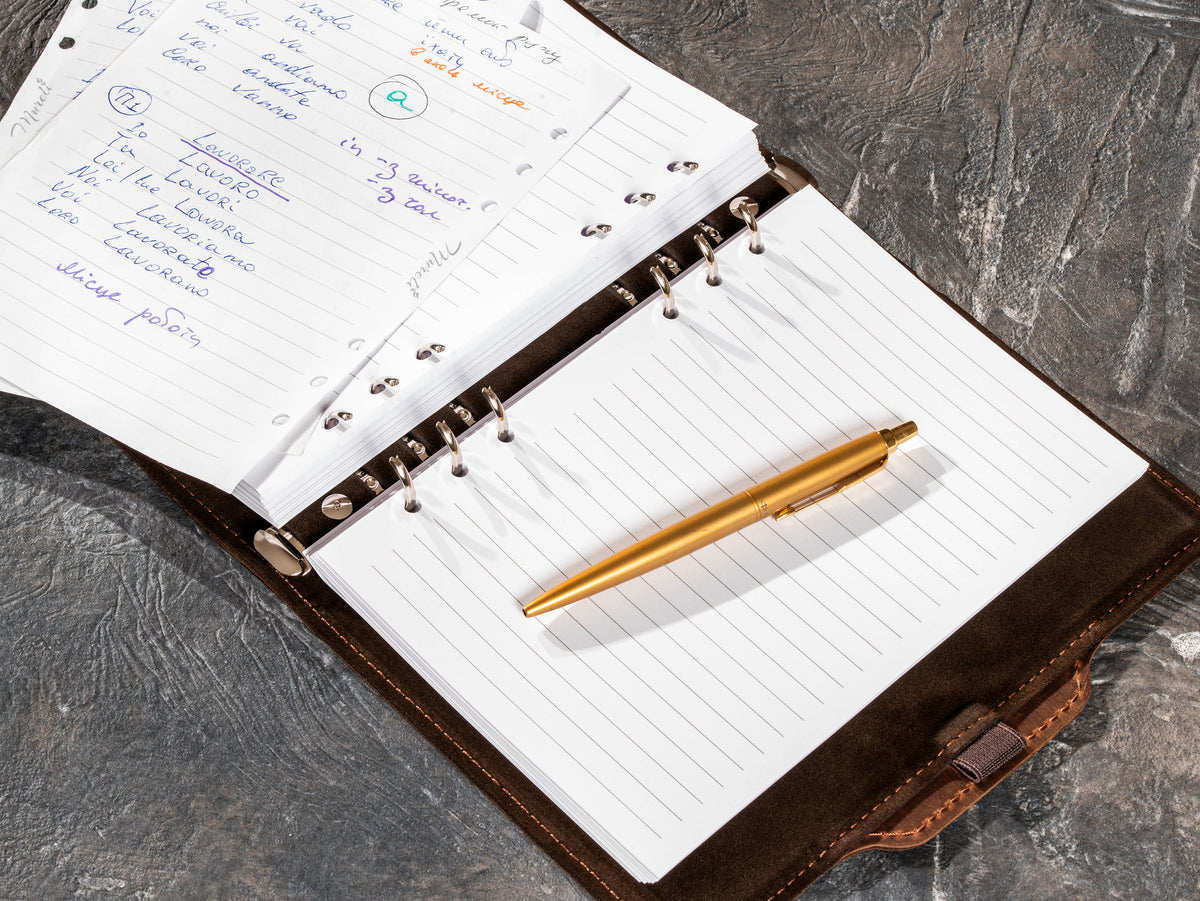 Milk Chocolate Personalized Leather Notebook | Refillable A5 Business Journal