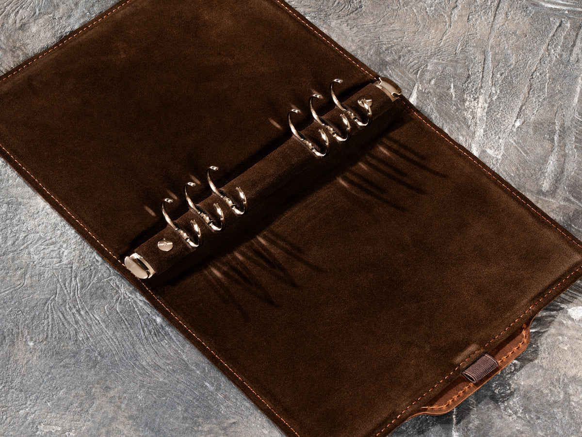 Milk Chocolate Personalized Leather Notebook | Refillable A5 Business Journal