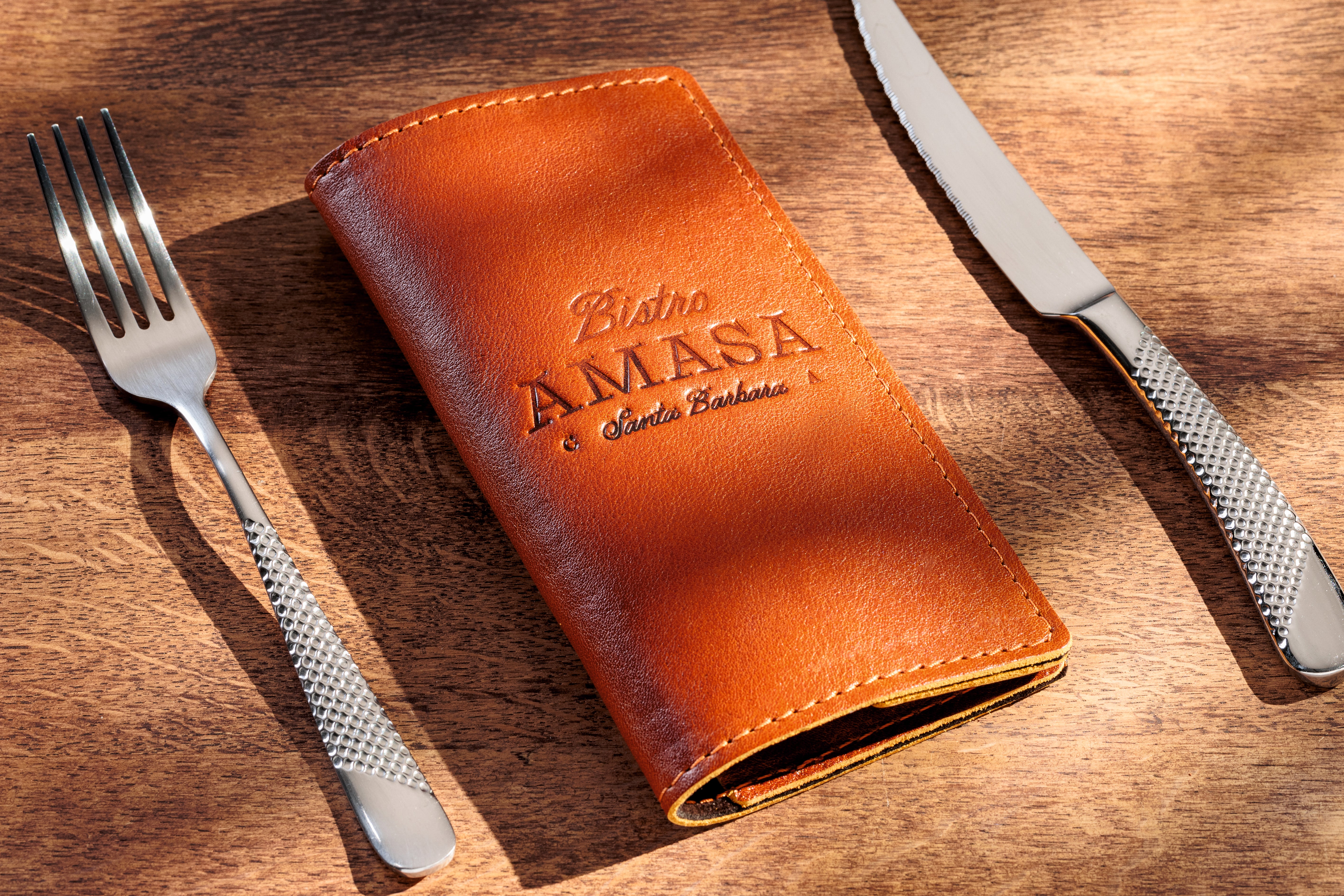 Custom | Personalized Copper Heavy-Duty Check Presenters  for Restaurants (Or choose other leather color)