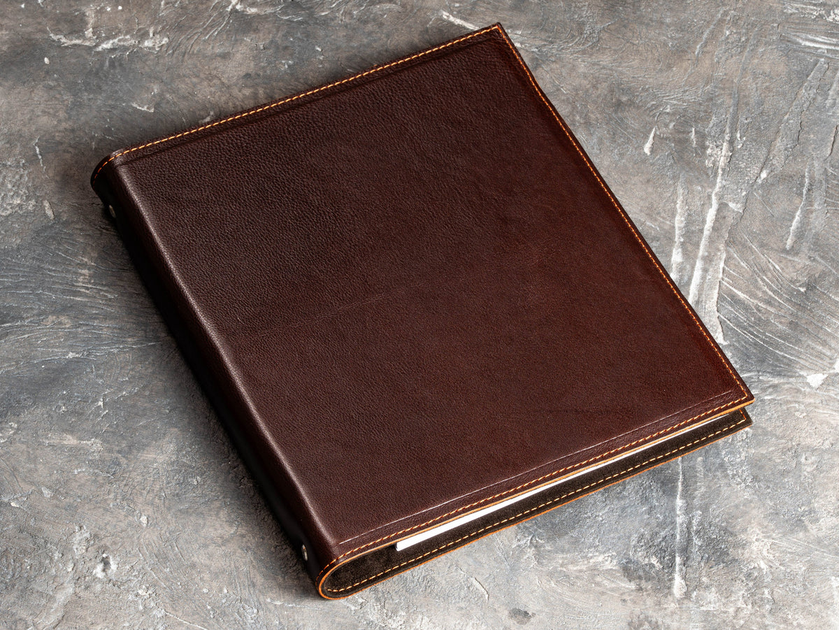 Cognac Leather Executive Presentation Binder | A4 & 8.5×11
