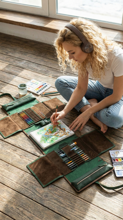 Forest Whispers | Large Luxury Green Artist Roll Inspired by Artemis