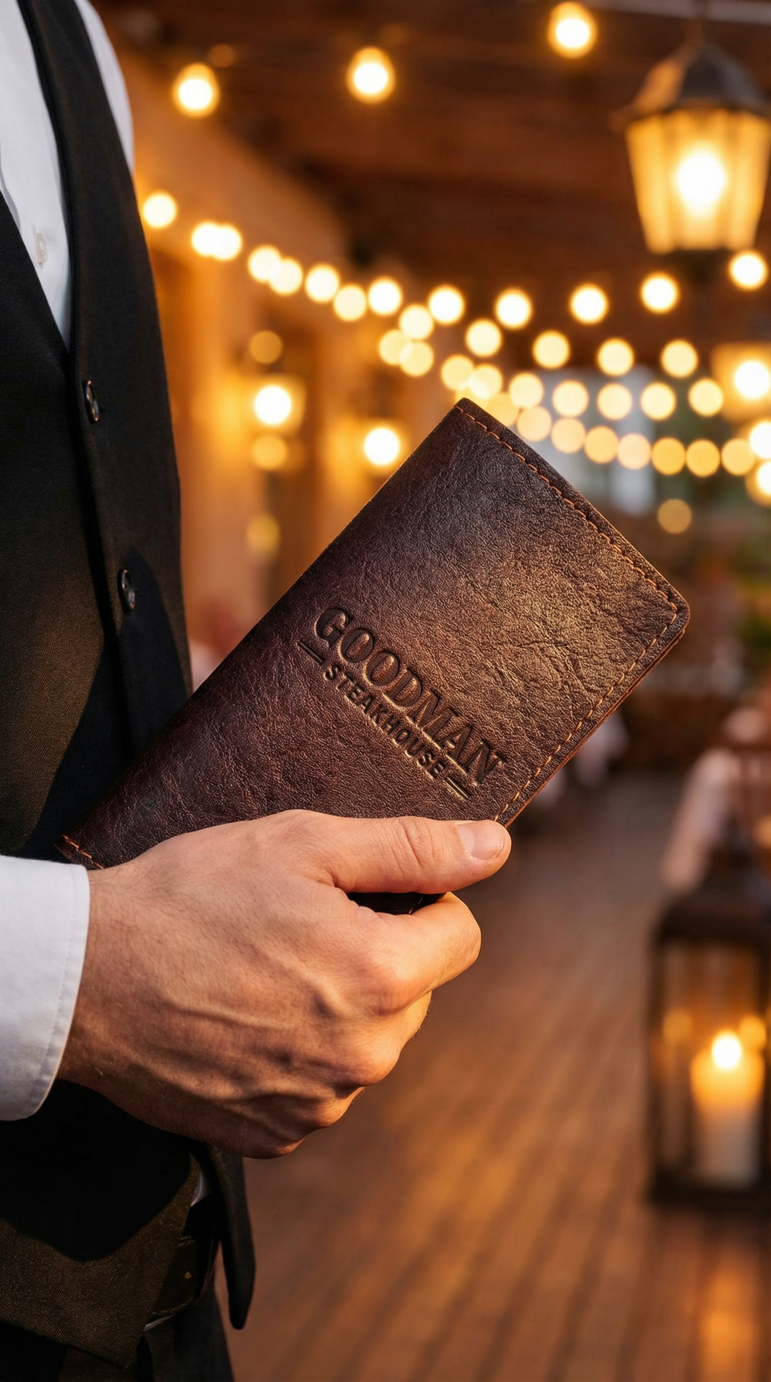 Custom Steakhouse Bill Presenter | Heavy-Duty Leather Check Folder