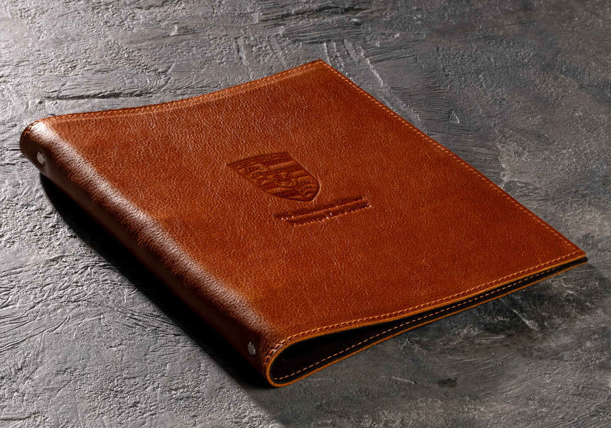 Custom Order: 20 Light Brown Leather Placemats 45 × 30 cm + 40 Round Leather Coasters with Custom Logo