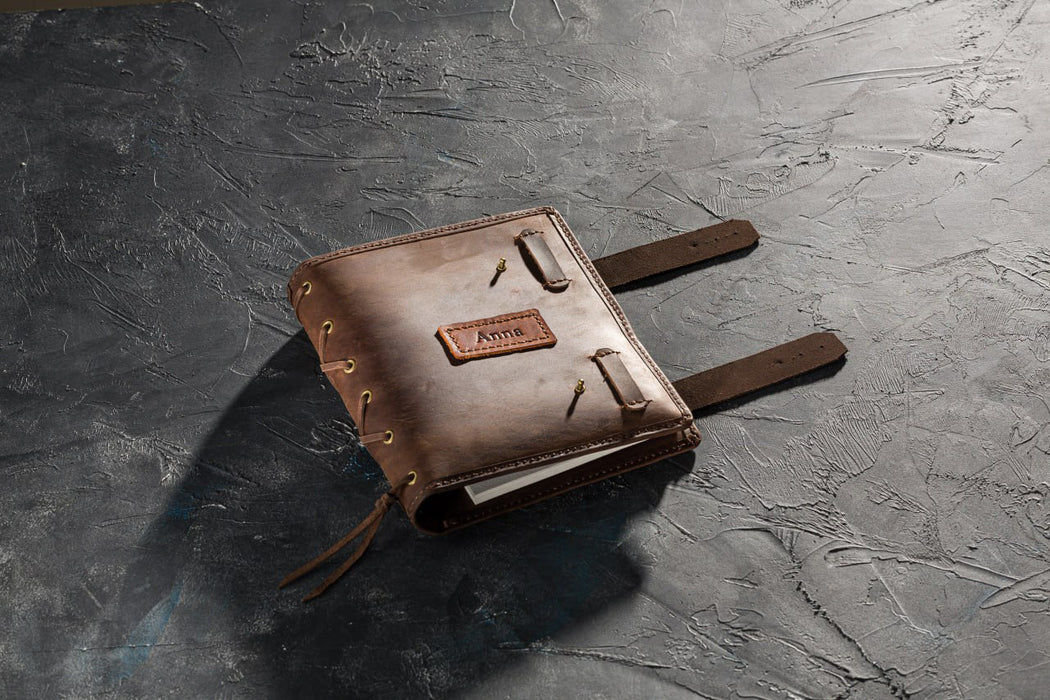 Vintage style leather sketchbook cover – Handmade Christmas gift ideas