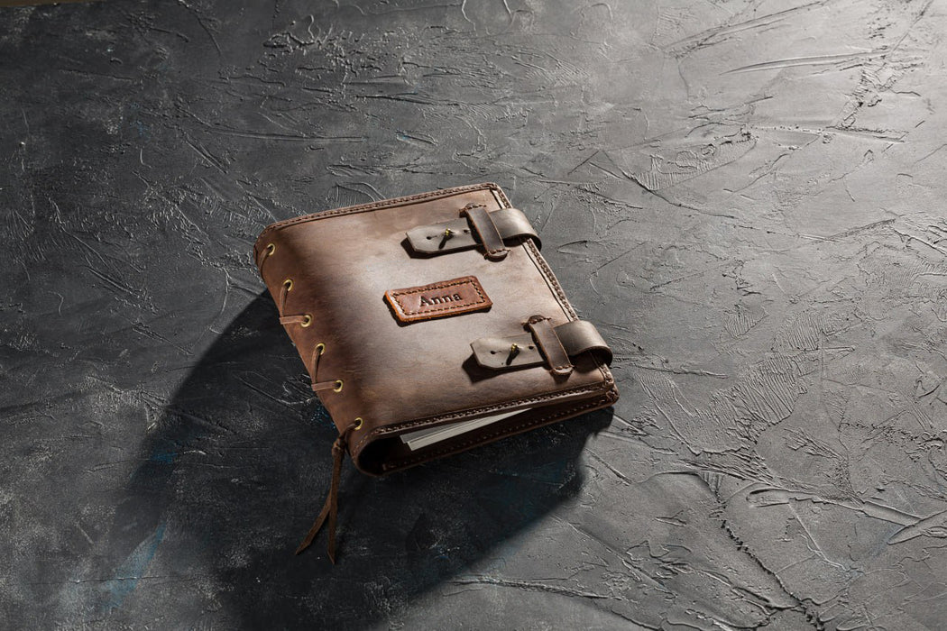 Personalized leather planner cover A5 – Handmade artist gift ideas