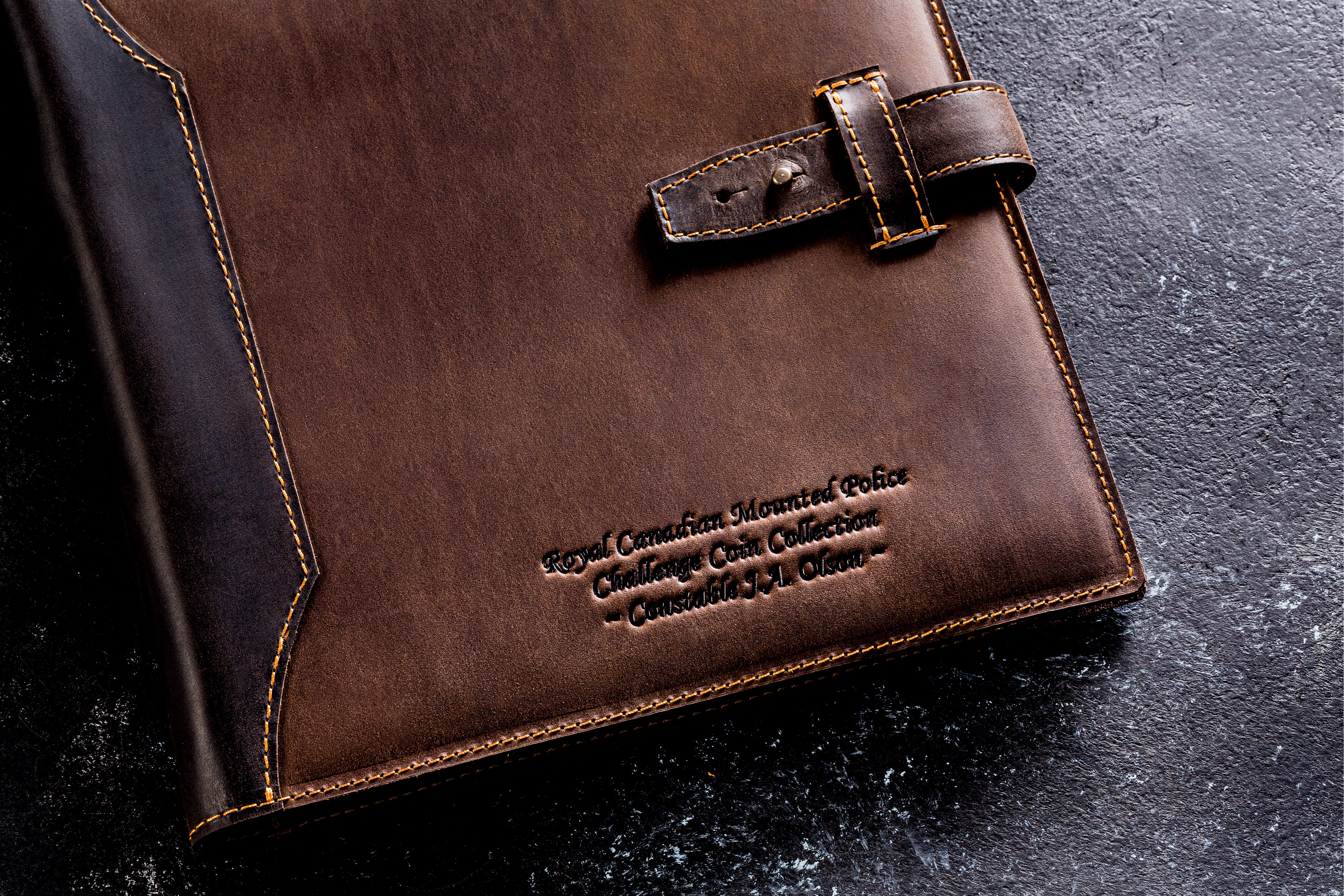 Personalized Leather Coin Collection Album - Handcrafted Professional Numismatic Folder - Gift for Collector