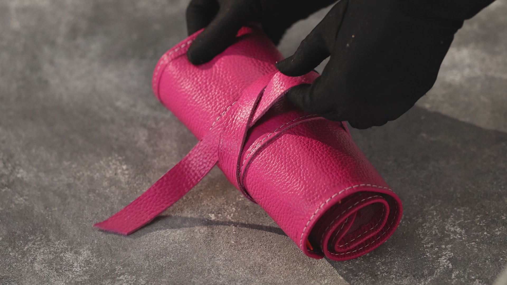 personalized Leather Pencil Roll by Mureli