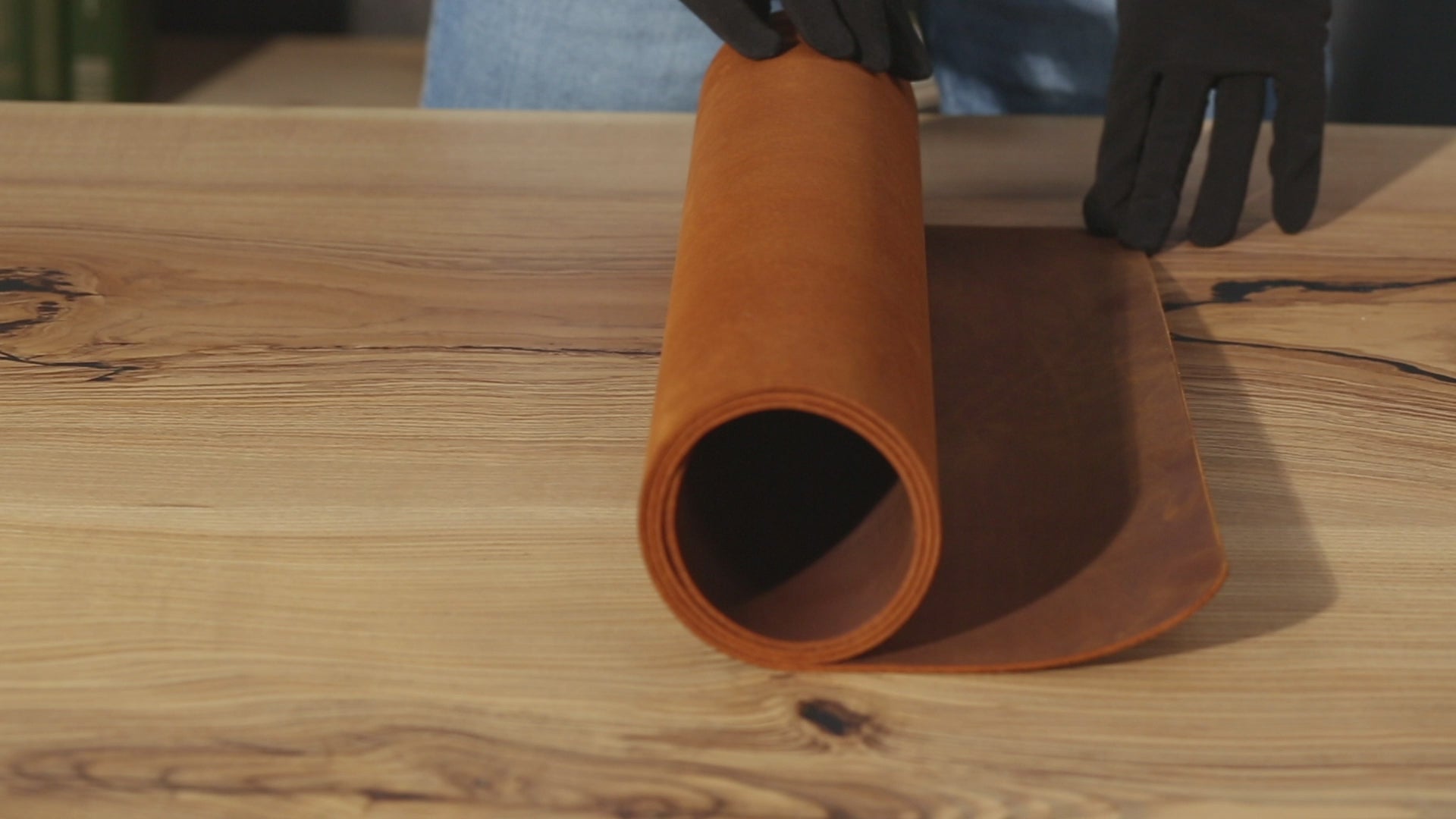 Soft Copper Leather Desk Mat | Crazy Horse Leather Desk Pad | 2 mm Thick Leather | Mureli