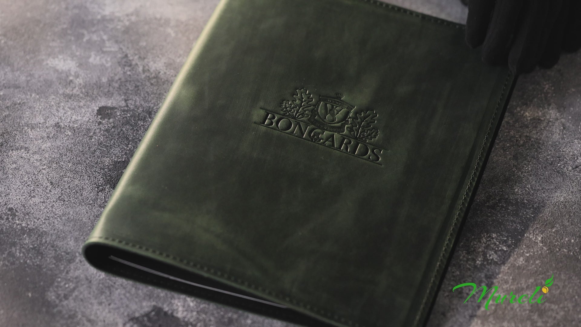 Personalized Black Leather 3-Ring Binder Folder | A4 & 8.5×11 Document Holder for Menus, Meetings & Portfolios