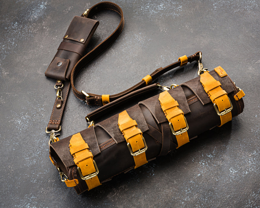Luxury Leather Artist Brush Roll by Mureli – A Masterpiece for Creatives