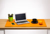 extra large leather desk mat orange HIGH QUALITY desktop laptop * mousepad * table mat * desk blotter * pad