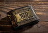 unique 100 dollars green leather wallet men bifold leather wallet mens