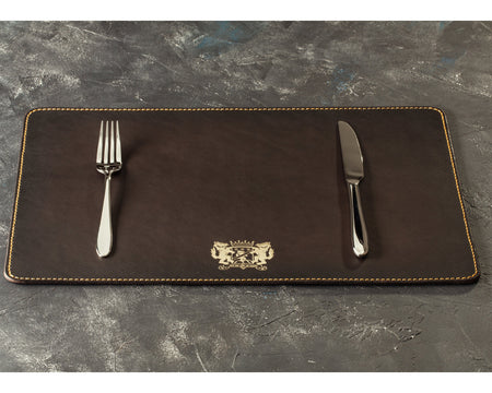 brown leather placemats set of 2 4 6 8 ... dine mats for solid wood dining table