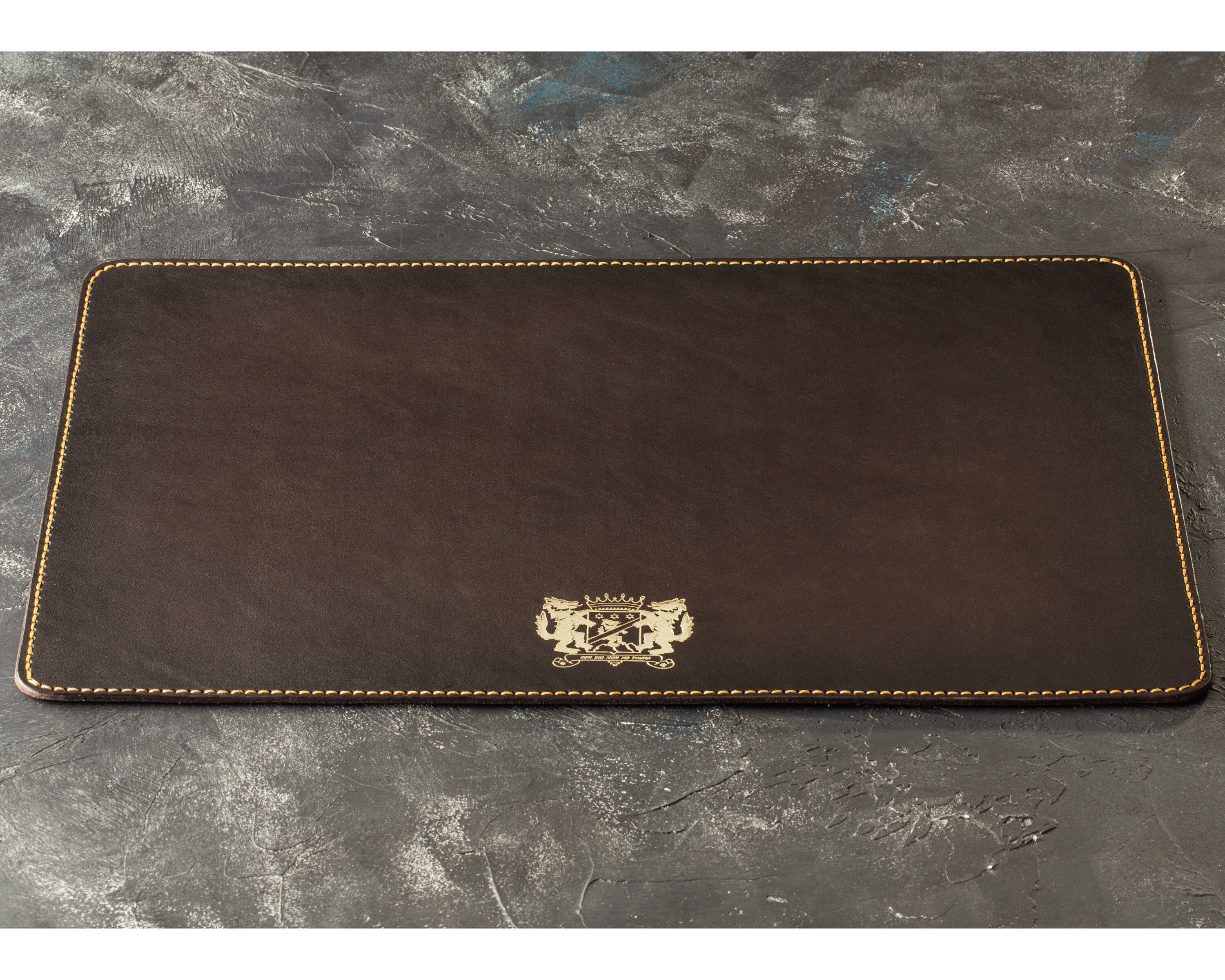 Custom Leather Table Mats – Set with Hot Foil Embossing