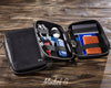gifts for him leather storage and organization car organize accessory man gifts idea men cables tech organiser travel bag