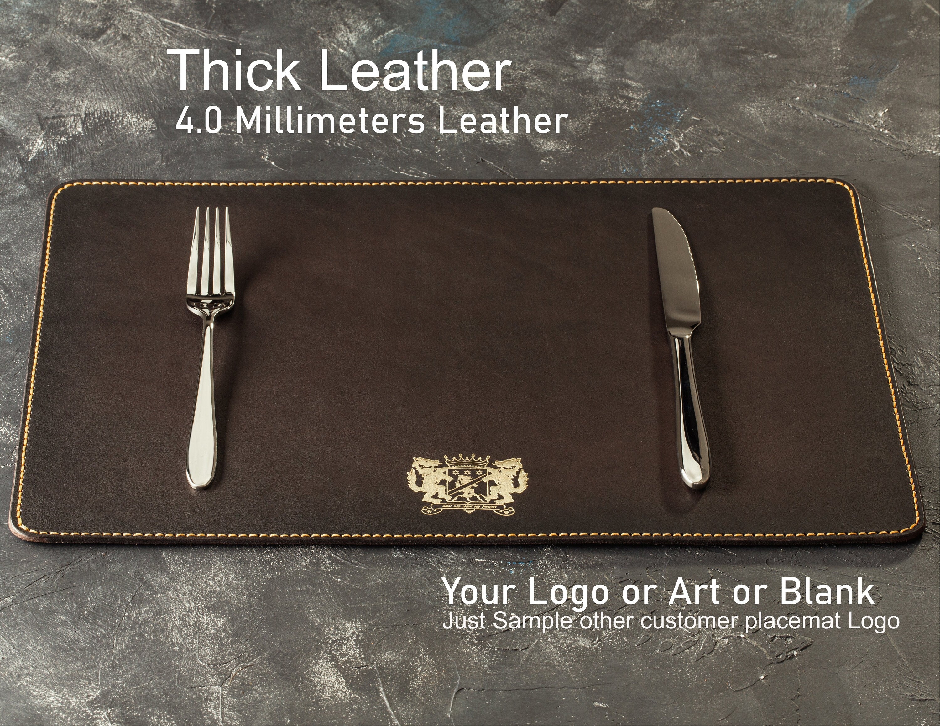 Embossed Leather Placemats – Personalized with Your Crest
