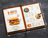 personalized leather restaurant menu cover for 8.5 x 11 sheets with your logo menu holder menu cover menu folder