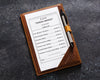 Personalized leather bill holder pad small A5 menu board cafe bar check holder guest check presenter pad guest check book pad for restaurant