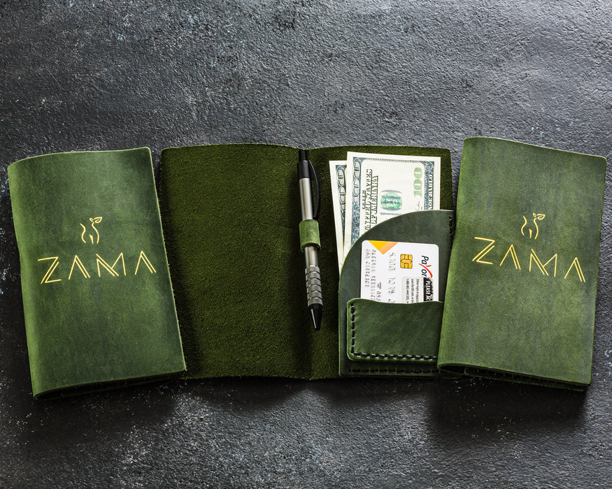 Personalized check holder leather guest check presenter guest check book with Gold leaf emboss