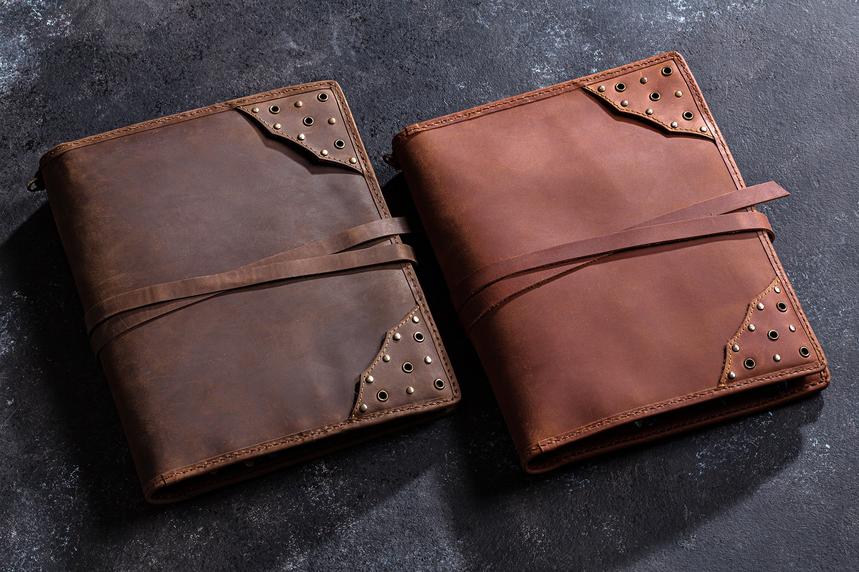Knitting Needle Case with Loops and Pockets – Leather Folder