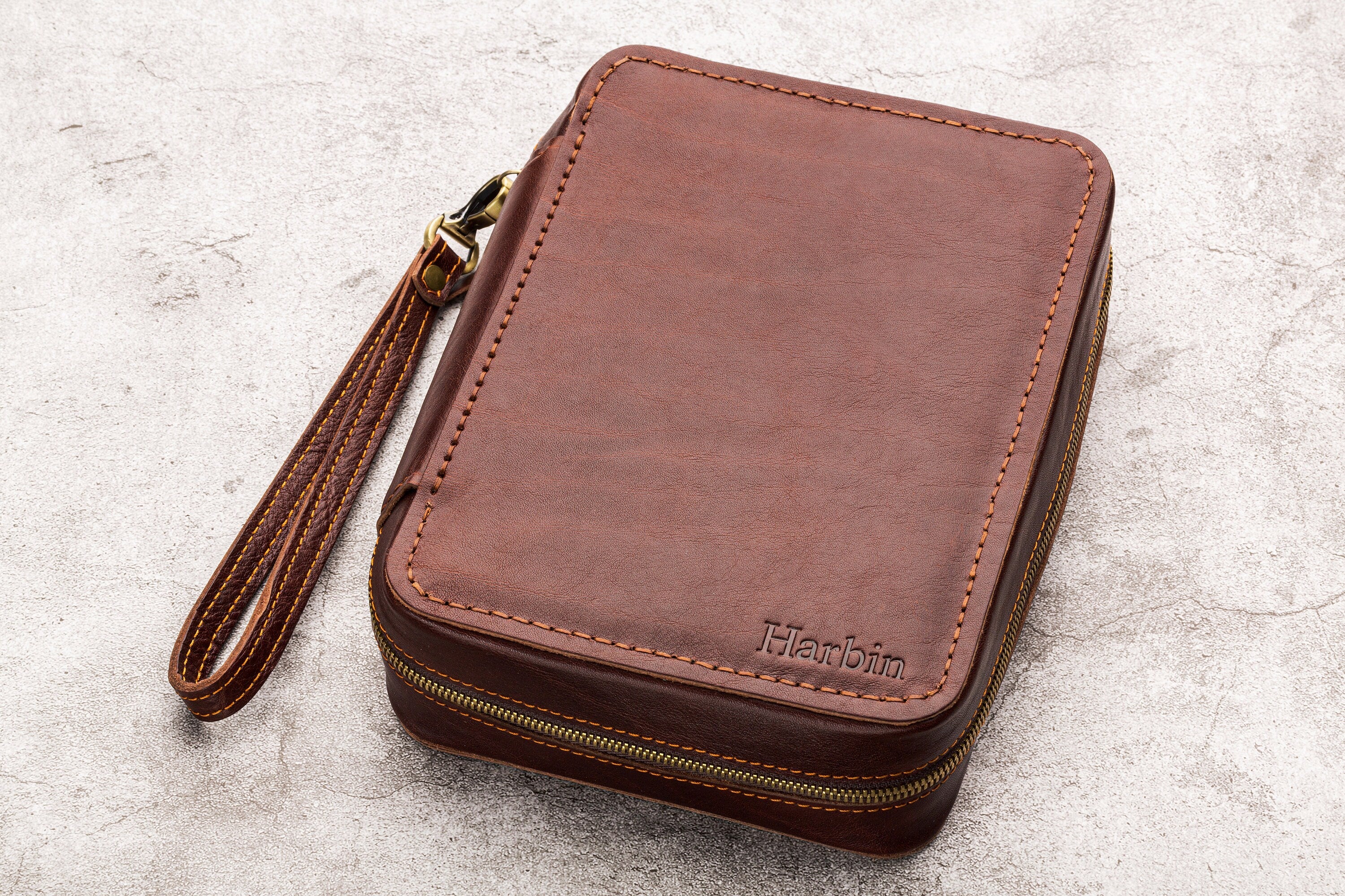 Personalized leather pipe pouch, <Mureli> piping bag, travel tobacco pouch for full smoking set * smokers gift * smoker accessories
