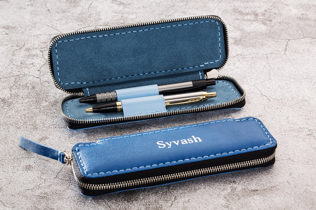 Personalized leather pen case, gifts for women birthday, gifts for him boyfriend